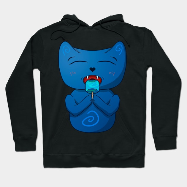 Cat ice cream fanatic Hoodie by Souremat